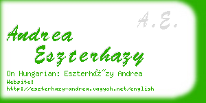 andrea eszterhazy business card